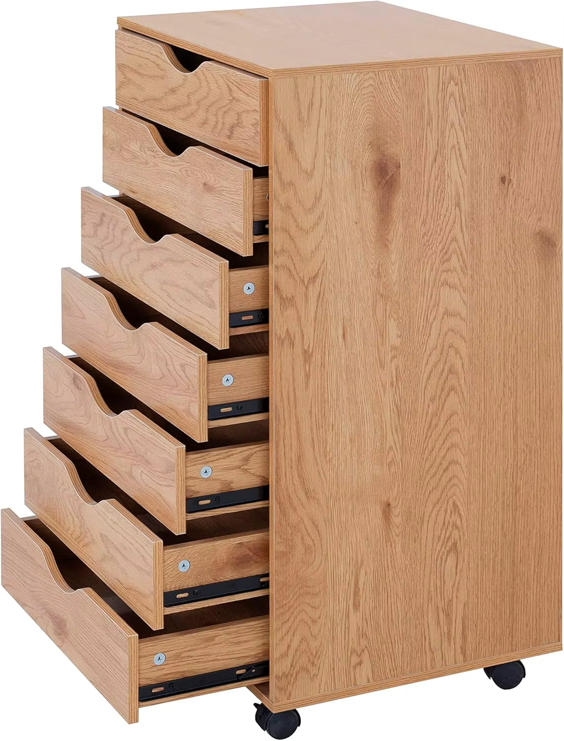 7 Drawer Dresser for Bedroom, Stylish Tall Dressers with Wheels, Storage Shelves, Small Dresser.
