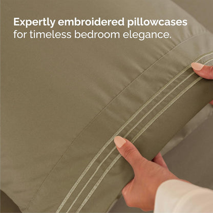 Queen Size 4 Piece Sheet Set - Comfy Breathable & Cooling Bed Sheets Set - Hotel Luxury Bedding.