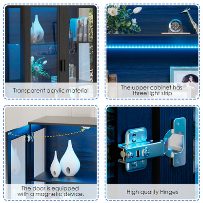 Bookshelf Perfect for Trophy & Storage Solution for Living Room, Bedroom, or Kitchen in Black