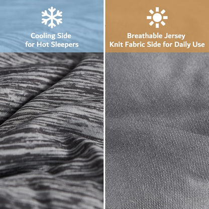 Grey King Comforter Set, 3 Pieces Reversible Cooling & Breathable, Alternative Bedding Comforter Set (106"X90")