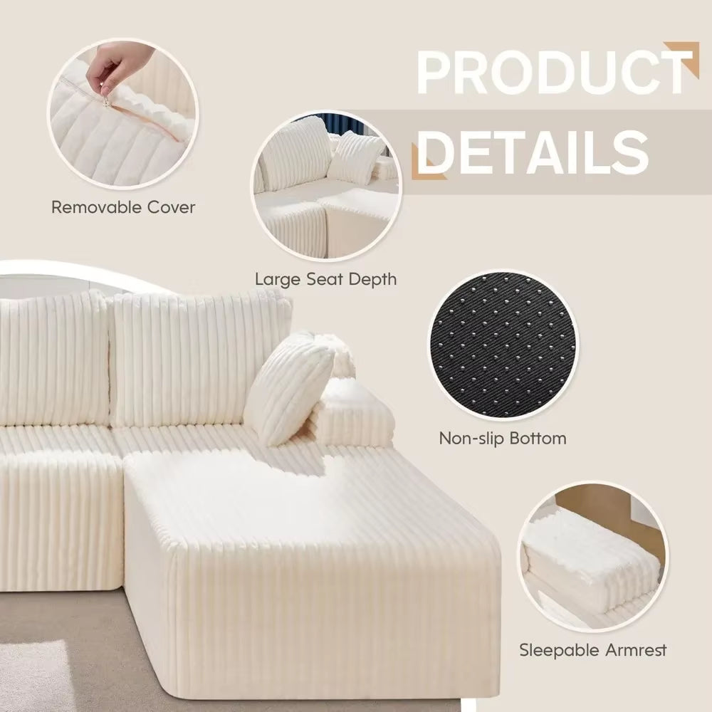 Foam Sectional Couches for Living Room, Customized