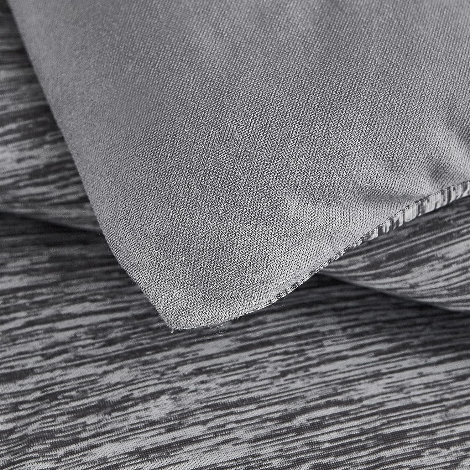 Grey King Comforter Set, 3 Pieces Reversible Cooling & Breathable, Alternative Bedding Comforter Set (106"X90")