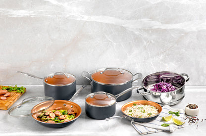 12 Piece Non-Stick Cookware Set, Dishwasher Safe, Pots and Pans Set
