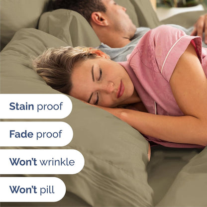 Queen Size 4 Piece Sheet Set - Comfy Breathable & Cooling Bed Sheets Set - Hotel Luxury Bedding.