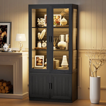 Bookshelf Perfect for Trophy & Storage Solution for Living Room, Bedroom, or Kitchen in Black