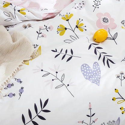 Twin Duvet Cover Soft Set Colourful Comforter Cover Reversible Bedding for Women Kids Girls Teen