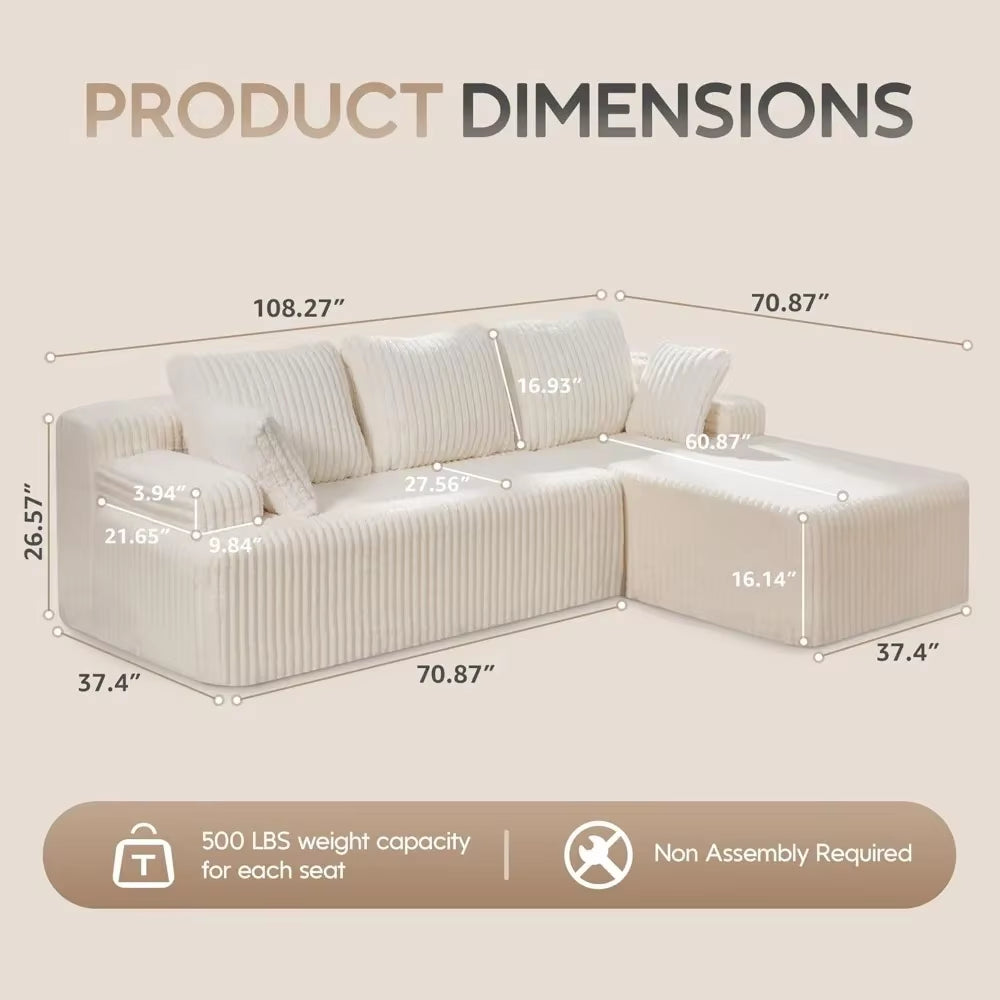 Foam Sectional Couches for Living Room, Customized
