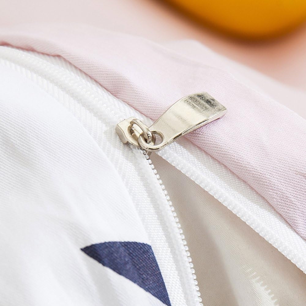 Twin Duvet Cover Soft Set Colourful Comforter Cover Reversible Bedding for Women Kids Girls Teen