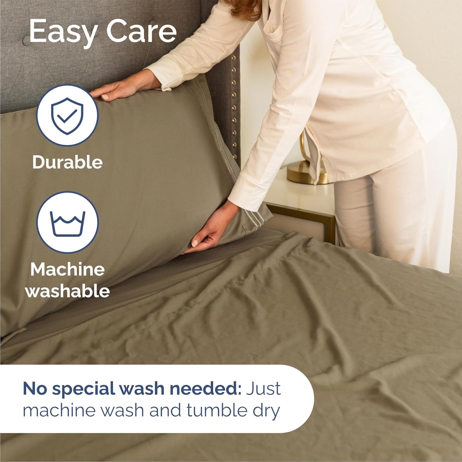 Queen Size 4 Piece Sheet Set - Comfy Breathable & Cooling Bed Sheets Set - Hotel Luxury Bedding.